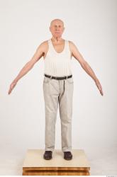 Whole Body Man White Casual Average Wrinkles Male Studio Poses